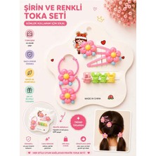 Asel Aksesuar 8'li Set Şirin ve Renkli Figürlü Çocuk Saç Tokası Seti - Lastik, Çıtçıt ve Kıskaç Toka