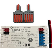 Hazar Led ESP32 Pixel LED Kontrol Devresi 4 Kanallı Wled Dijital LED Kontrol 5-24 Volt