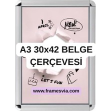 3 Adet - A3 Display Belge Çerçeve - 30X42 Aç Kapa Ofis Işyeri Kurum Sertifika Poster Diploma Afiş Reklam Sergi Çerçevesi (3, 30X42)