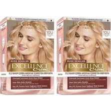 L'oréal Parıs Excellence Creme Nude Renkler Saç Boyası - 10U Nude Açık Sarı (2 Paketi)