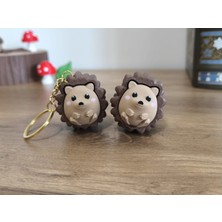 Mays 3D Studio 3D Baskı Clickerlı Kirpi Anahtarlık Stres Oyuncağı Kawaii Fidget Oyuncak