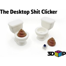 Mays 3D Studio 3D Baskı Clickerlı Komik Tuvalet Masaüstü Stres Oyuncağı Fidget Oyuncak