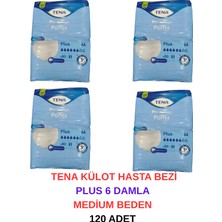 Tena Külot Hasta Bezi Plus 6 Damla Medium Beden - 120 Adet
