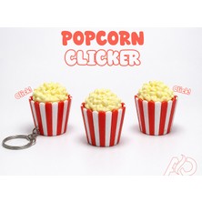 Mays 3D Studio 3D Baskı Clickerlı Patlamış Mısır Anahtarlık Stres Oyuncağı Popcorn Tasarım