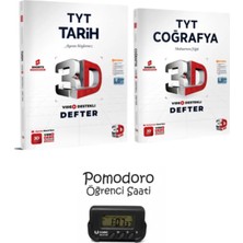 3D Yayınları Tyt Tarih + Tyt Coğrafya Video Destekli Defter Seti Kronometre Hediyeli