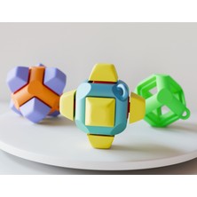 Mays 3D Studio 3D Baskı Geometrik Fidget Oyuncak Clickerlı Stres Giderici Masaüstü Oyuncak