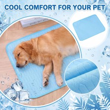 Munico 50X90 cm Evcil Hayvan Matı Köpekler Için Nefes Alabilen Buz Ipeği Lateks Ped Yazlık Uyku Yatak