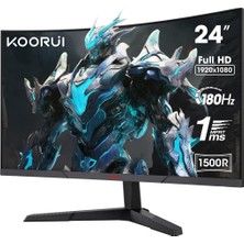Koorui 24E6CA 23.6" 1 Ms Full Hd Curved 180 Hz Oyuncu Monitörü Outlet