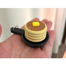 Mays 3D Studio 3D Baskı Clickerlı Pancake Anahtarlık Stres Oyuncağı Mini Tava Tasarım