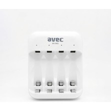 Avec AV-CH01 USB Hızlı Aa / Aaa Pil Şarj Cihazı 4lü