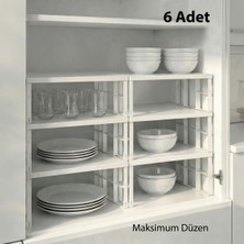 Empressco Tidy Home 6 Adet Dolap Içi Düzenleyici Raf Tabak Bardak Rafı Metal Raf - Fiyatı, Yorumları