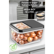 Empressco Meleni Home 16 Litre Sürgülü Kapak Sebzelik, Patates Soğan Sebze Saklama Kabı, Erzak Saklama Kabı-Antrasit - Fiyatı, Yorumları