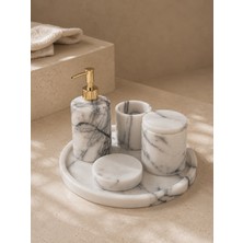 Mermosa Banyo Seti 5'li Doğal Mermer Leylak