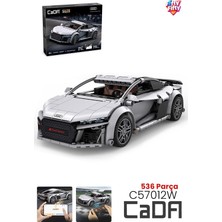 Vagonlife Cada Uzaktan Kumandalı 1: 14 Audi R8 Coupe (536 Parça) Oyuncak Yapım Seti Blok Araba -FFCADA-C57012W