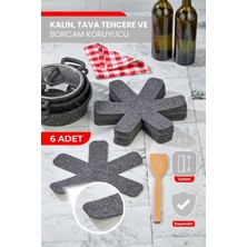 Percento Kalın Tencere,tava & Borcam Koruyucu Çizdirmez Elyaf Keçe 6 Lı Set 30X30 cm Tava Koruyucu Çizdirmez