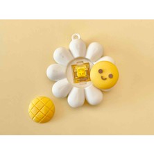 Mays 3D Studio 3D Baskı Clickerlı Papatya Anahtarlık Stres Oyuncağı Kawaii Fidget Oyuncak