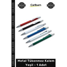 Carlburn #tükenmezkalem Şık Tasarım Promosyon Lüks Kaliteli Dayanıklı Metal Tükenmez Kalem Yeşil 1 Adet