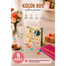DAKS 5 Adet (15.4 x 18.4 x 7.6 Cm) - Safari Hayvan Desenli Küçük Boy Karton Hediye Çantası