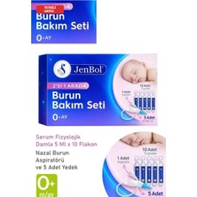 Jenbol Baby Burun Bakım Seti 10 Flakon Serum Fizyolojik 5 Yedek Uç 1 Aspiratör