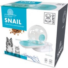 Erdo Ticaret Snail Hazneli Kedi ve Köpek Su ve Mama Kabı Mavi 2800 ml