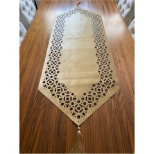 Nurhan Home Collection Elegant Modeli Gold Renk Masa Runner Örtü