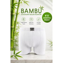 ByDon Erkek Licralı Bambu Boxer 6'lı Avantaj Paket ( Içten Lastikli )