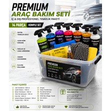 Black Gold Premium Araç Yıkama Bakım Seti 14 Parça Profesyonel Iç & Dış Temizlik Paketi Kovalı