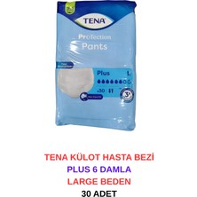 Tena Külot Hasta Bezi Plus 6 Damla Large Beden - 30 Adet