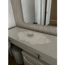Nurhan Home Collection Ekru Nakışlı 3 Parça Oda Takım