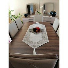 Nurhan Home Collection Trendy Modeli Ekru Renk Masa Runner