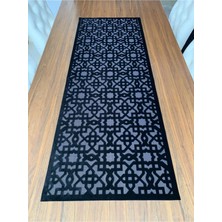 Nurhan Home Collection Dikdörtgen Yeni Selçuklu Modeli Siyah Renk Masa Runner