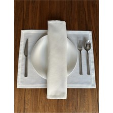 Nurhan Home Collection Premium Keten Ekru Renk Amerikan Servisi 35 x 45 cm