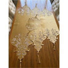 Nurhan Home Collection Taç Modeli Gold Renk Salon Takımı 4 Parça