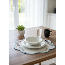 Nurhan Home Collection 2 Adet Love Bırds Desenli Mavi Nakışlı Amerikan Servis