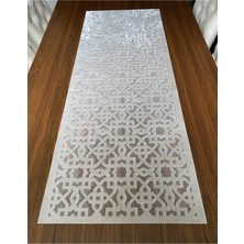 Nurhan Home Collection Dikdörtgen Yeni Selçuklu Modeli Ekru Renk Masa Runner