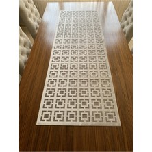 Nurhan Home Collection Enna Modeli Ekru Renk Masa Runner