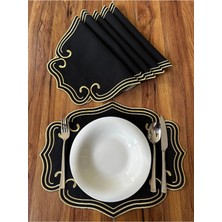 Nurhan Home Collection 6 Adet Curly Modeli Gold Nakışlı Amerikan Servisi Supla