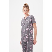 Pjs Kadın Düğmeli Pijama Takım 29092