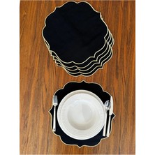 Nurhan Home Collection 6 Adet Gold Nakışlı Amerikan Servis Supla