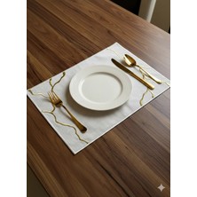 Nurhan Home Collection Linia Modeli Gold Nakışlı 6 Adet Amerikan Servis, Supla