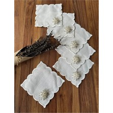 Nurhan Home Collection 6 Adet Incili Kokteyl Sunum Peçetesi