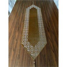 Nurhan Home Collection Trendy Modeli Konsol Boy Runner Gold Renk Altı Bal Tüllü