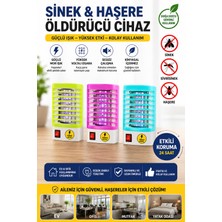 Dihamer Tak Çalıştır Elektrikli Sinek Kovucu Mor Işıklı Sessiz Çalışan Mini Cihaz