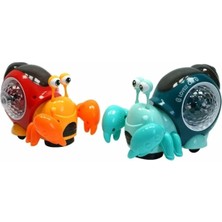 PopŞeker Sesli ve Işıklı Hareketli Istakoz - Emeklemeye Yardımcı Eğitici Bebek Oyuncağı 15CM.