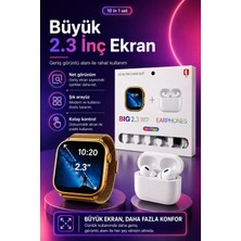 İlanib Ticaret Dokunmatik Ekranlı Akıllı Saat Kablosuz Kulaklık ve Aksesuarlarıyla Tam Set