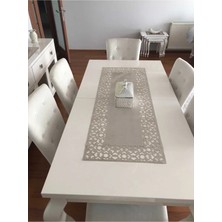 Nurhan Home Collection Dikdörtgen Selçuklu Modeli Gümüş Renk Masa Runner