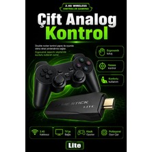 Semel Tv Uyumlu Kablosuz Oyun Konsolu Çift Gamepadli Klasik Arcade Oyun Cihazı Seti