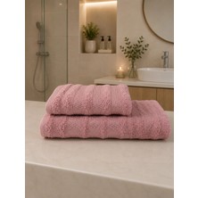 Pamuklu Saç Havlusu 50X90 ve Banyo Havlusu 90X150 Yumuşak Dokulu Emici Saç ve Banyo Havlusu