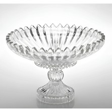 glass in love Brasilia Ayaklı  Cam Meyvelik / Sunum Tabağı (28CM)
