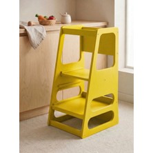 Empressco Almital Mobilya Aksesuarları Furniture Accessories Kaidan Pure Yellow Renk Çocuk Öğrenme Kulesi-Etkinlik Kulesi Ayarlanabilir Basamaklı Doğal Mdf - Fiyatı, Yorumları